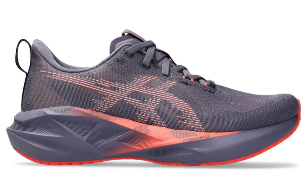 Asics Novablast 5  'Greyish Purple/Coral Reef'
