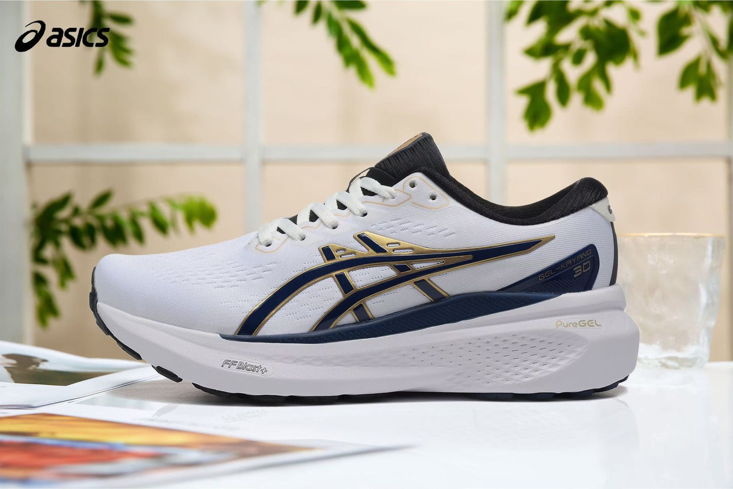 Asics Running White Gold