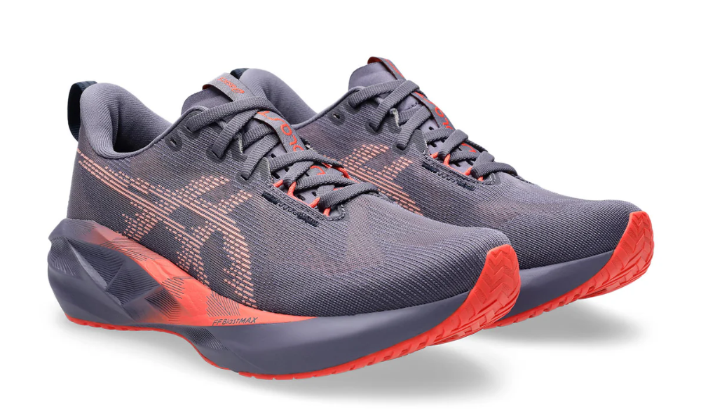 Asics Novablast 5  'Greyish Purple/Coral Reef'